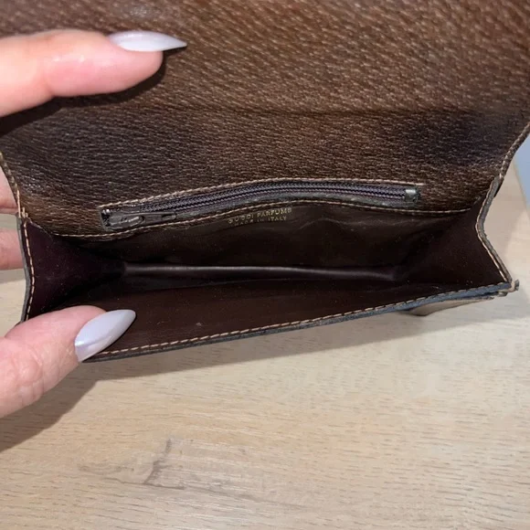 Vintage Gucci GG Monogram Canvas Leather Clutch Wallet - Picture 7 of 16